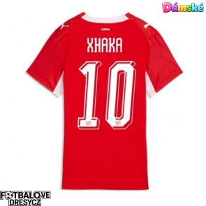 Švýcarsko Granit Xhaka #10 Dámské Domácí Dres MS 2026 Krátký Rukáv